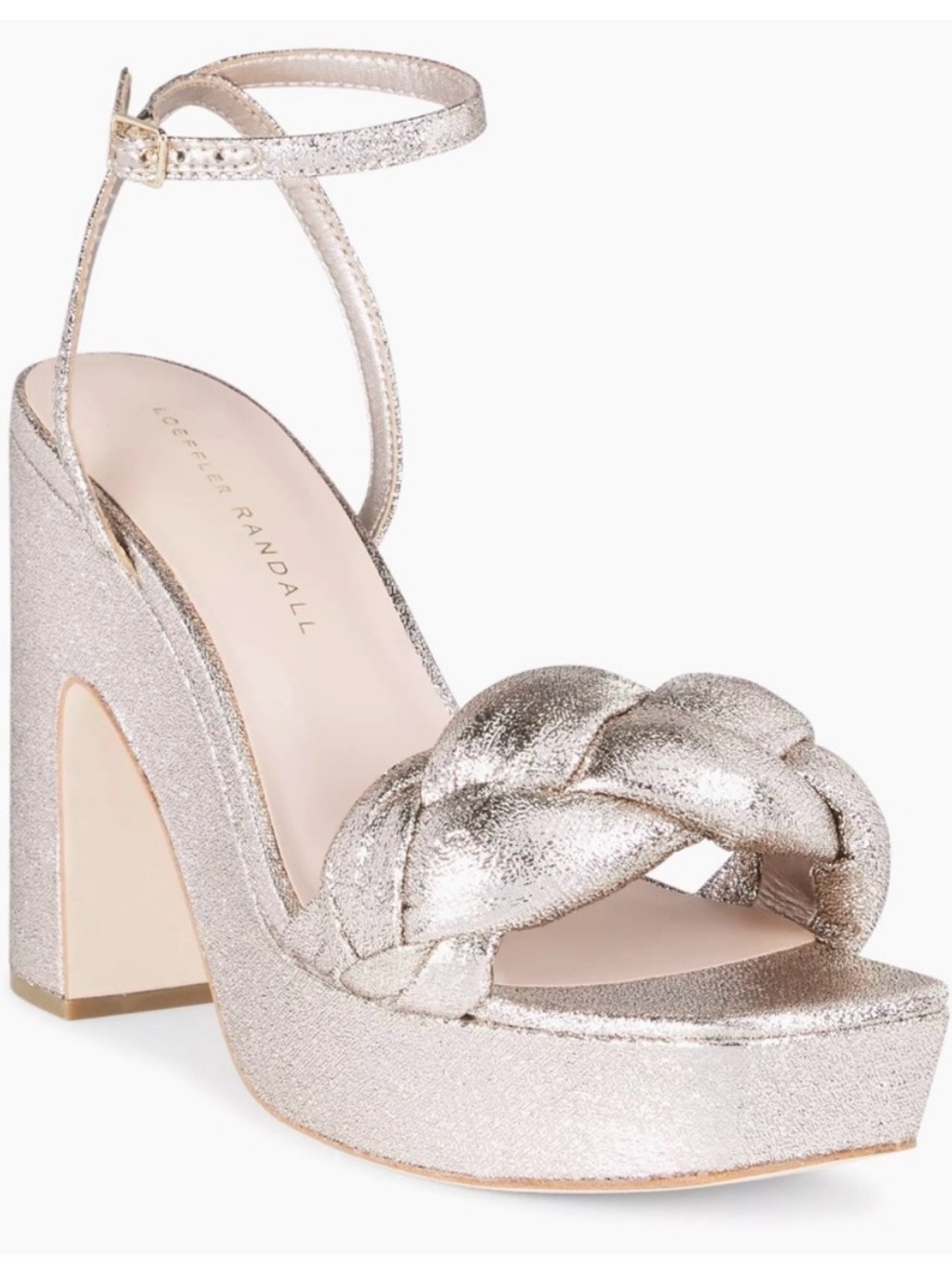 Loeffler Randall Fae Braided
Strap Platform Sandals (Prosecco) size 8.5